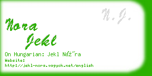 nora jekl business card